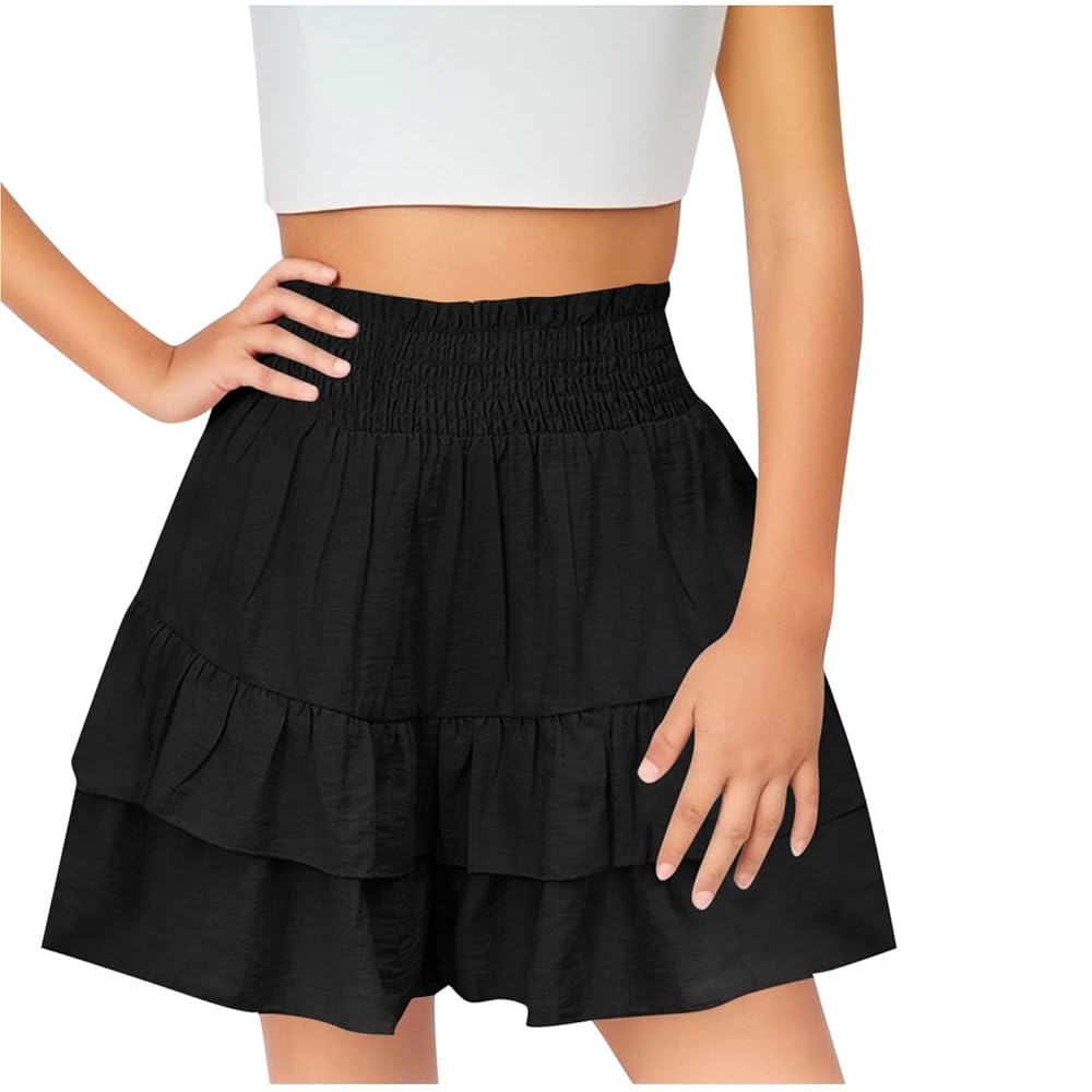 【AMOMENTO】 LAYERED SHIRRING SKIRT ブラック LAYERED ASYMMETRICAL SKIRT IN CRINKLED BLACK COTTON